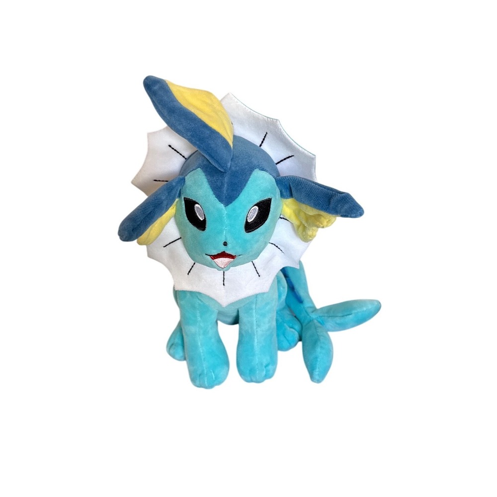 Pokemon Vaporeon Plush‎ Stuffed Animal Blue Water Type Eeveelution Toy 2024
